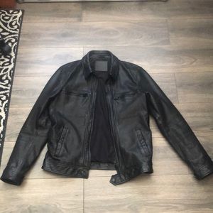 All Saints Lark Leather Jacket sz Medium